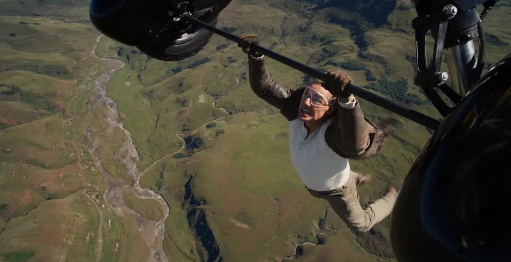 Tom Cruise does an insane midair stunt