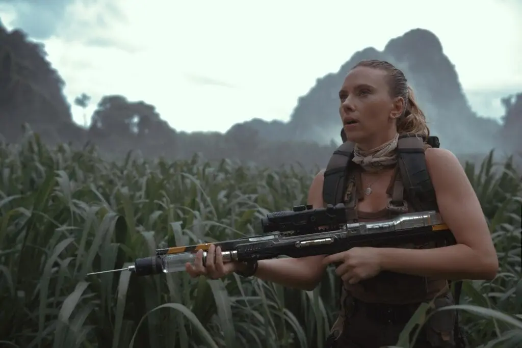 Scarlett Johansson as the badass mercenary, Zora