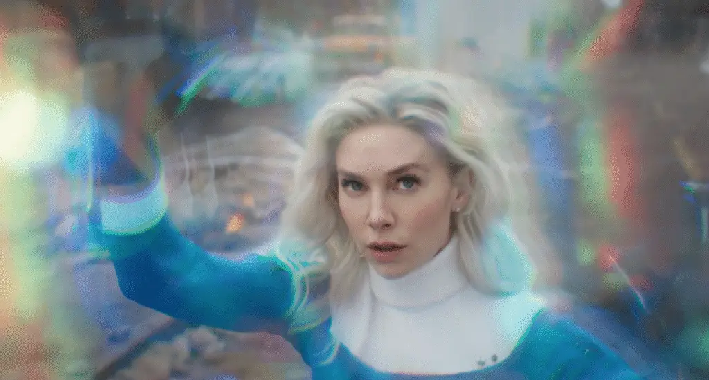 Venessa Kirby as Sue Storm in Fantastic Four: First Steps. Image © 2025 20th Century Studios / © & ™ 2025 Marvel.