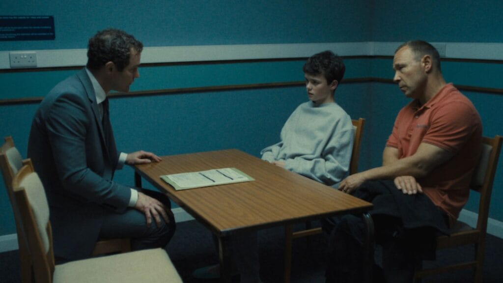 Owen Cooper as Jamie Miller and Stephen Graham as Eddie Miller. Image © Netflix / Adolescence production team