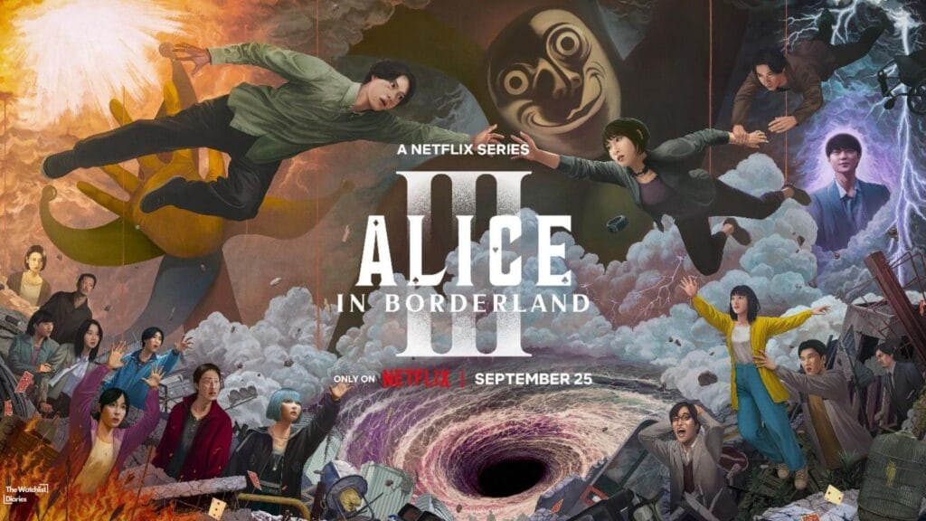 Edited poster of 'Alice in Borderland' Season 3. Netflix survival thriller adaptation. Used here for review purpose.