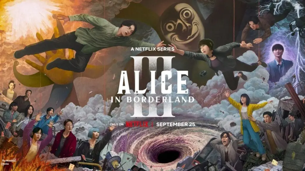 Edited poster of 'Alice in Borderland' Season 3. Netflix survival thriller adaptation. Used here for review purpose.