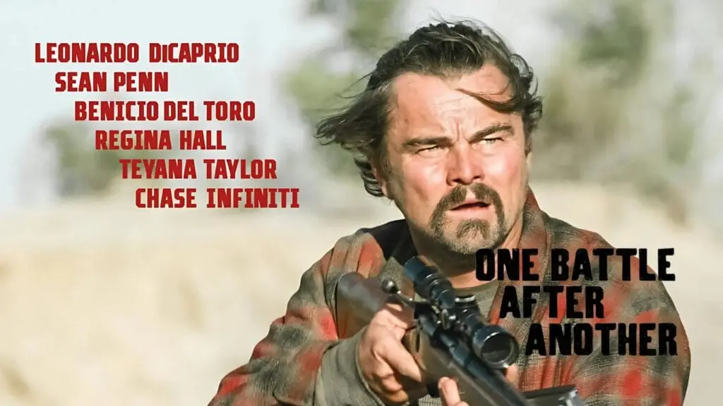 Edited Image used for One Battle After Another review showing Leonardo DiCaprio.