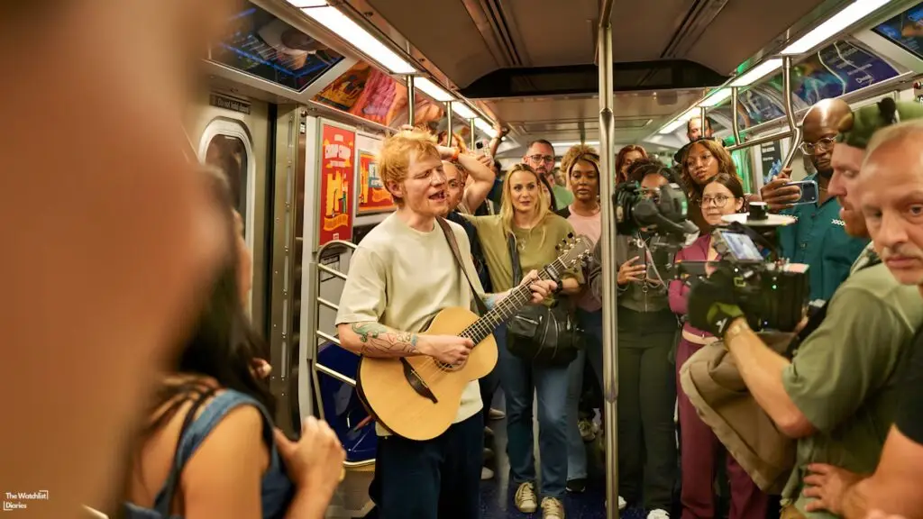 Behind scenes of Ed Sheeran Performing in NYC Subway