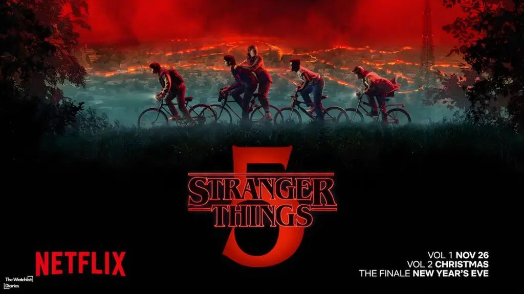 Stranger Things S5 Vol 2 Poster. Image © Netflix. Image used here purely for fair usage for Stranger Things Series Finale review and commentary.
