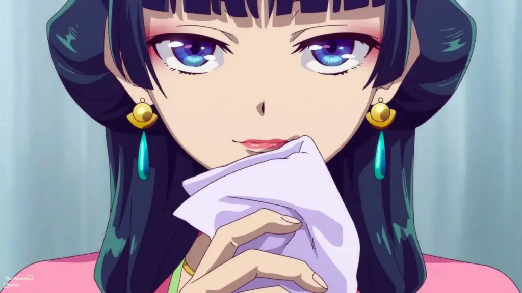 Edited Still of Maomao. Image © Natsu Hyuuga (author), Touko Shino (illustrator), TOHO animation, and OLM Studio.