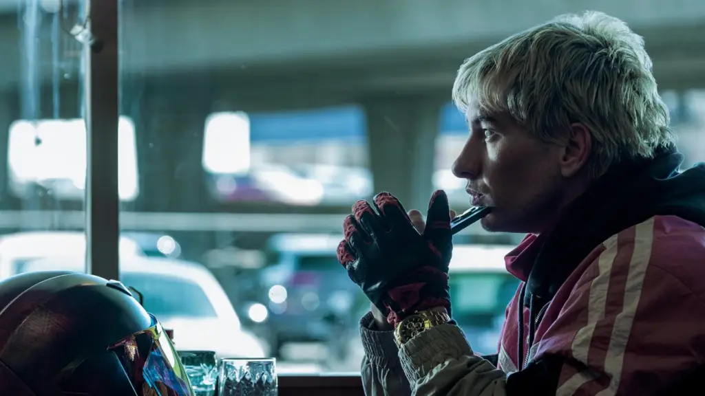 Edited still of Barry Keoghan in Crime 101 (2026). Image © Amazon MGM Studios | Working Title Films | The Story Factory | Wild State | Raw | Sony Pictures