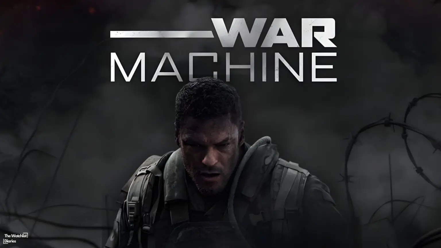 Edited Poster of War Machine 2026. Image used here for War Machine Review. Image © Netflix