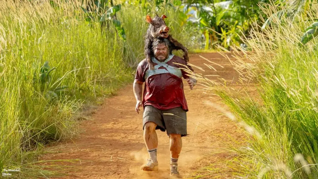 Edited still of Jack Black in Anaconda (2025). Image © Columbia Pictures | Fully Formed Entertainment | Sony Pictures Releasing | Netflix