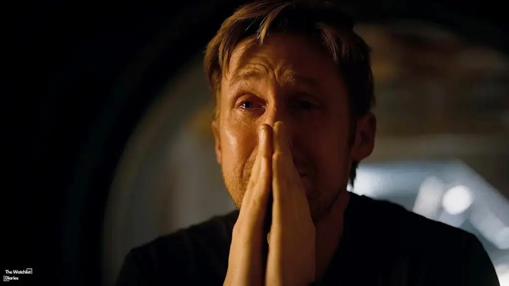 Edited still of Ryan Gosling as Ryland Grace in Project Hail Mary. Image © Amazon MGM Studios | Sony Pictures