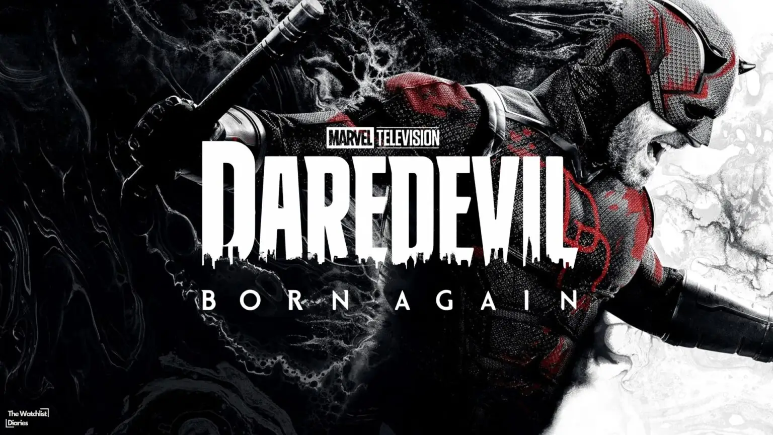Edited poster of Daredevil: Born Again Season 2. Used here for Daredevil Born Again Season 2 Review. Image © Marvel Television | Disney+