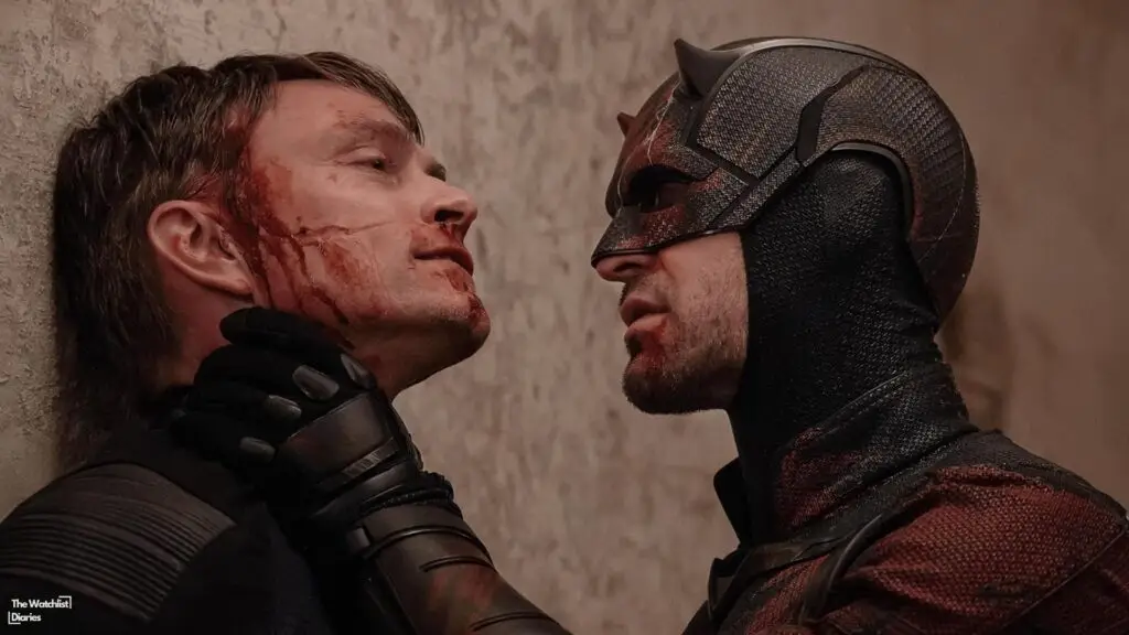 Edited still of Charlie Cox and Wilson Bethel in Daredevil: Born Again Season 2. Image © Marvel Television | Disney+
