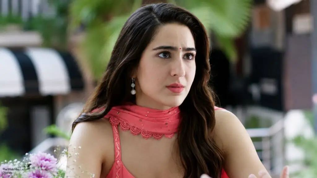 Edited Still of Sara Ali Khan in Pati Patni Aur Woh Do (2026). Image © T-Series Films | B. R. Studios