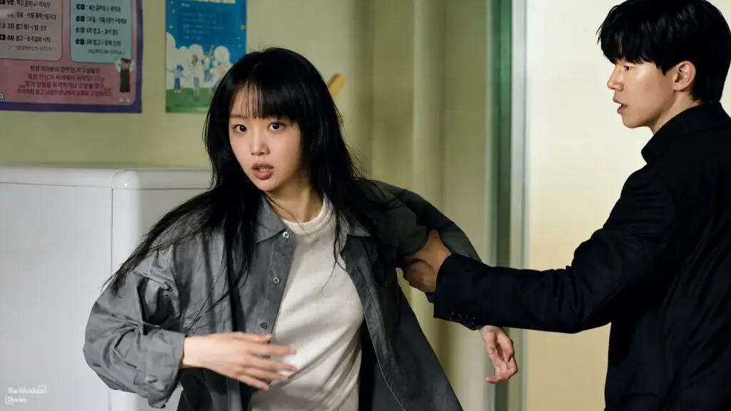 Edited still of Kim Mu-yeol and Jin Ki-joo in Teach You a Lesson (2026). Image © Netflix.
