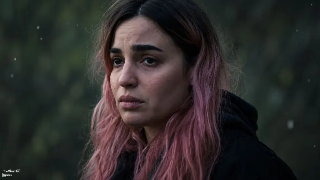 Edited still of Souheila Yacoub in Evil Dead Burn (2026). Image © New Line Cinema | Screen Gems | Ghost House Pictures