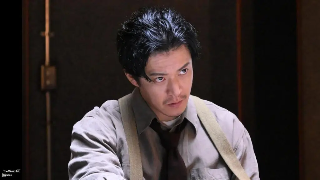 Edited still of Shun Oguri in Human Vapor (2026). Image © Netflix.