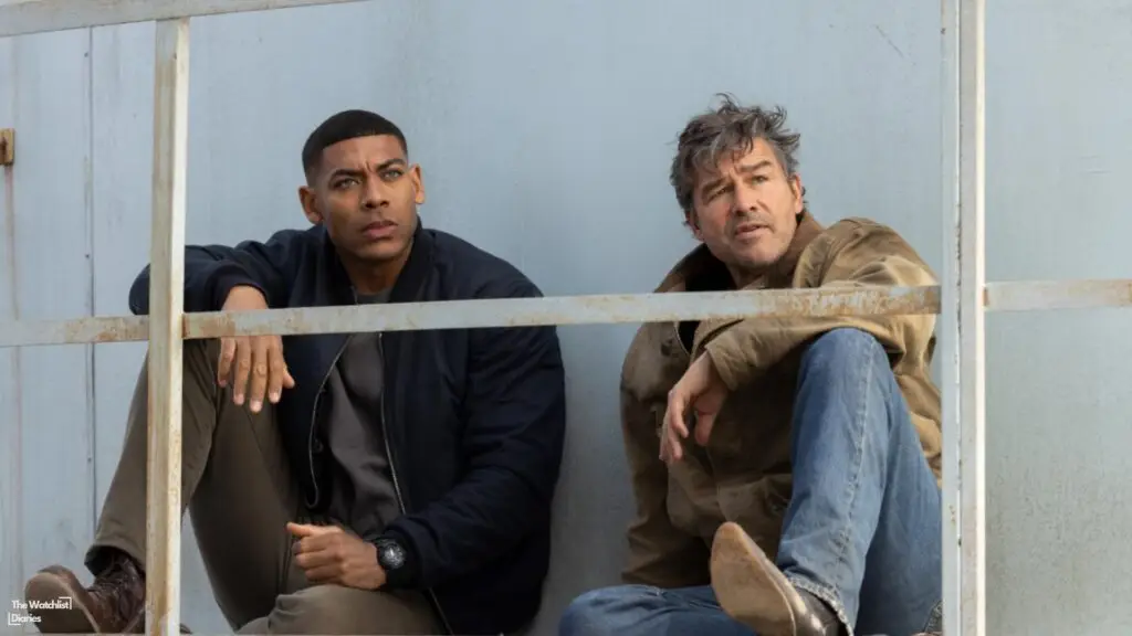 Kyle Chandler and Aaron Pierre in Lanterns (2026). Image © Warner Bros. Pictures | DC Studios